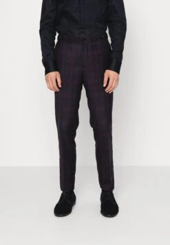 Lindbergh Checked Tuxedo Suit Set - Kostuum - Burgundy -Algemene Winkel Voor Herenmode 0768fbbe0ef746a1b55870c856dbd15a