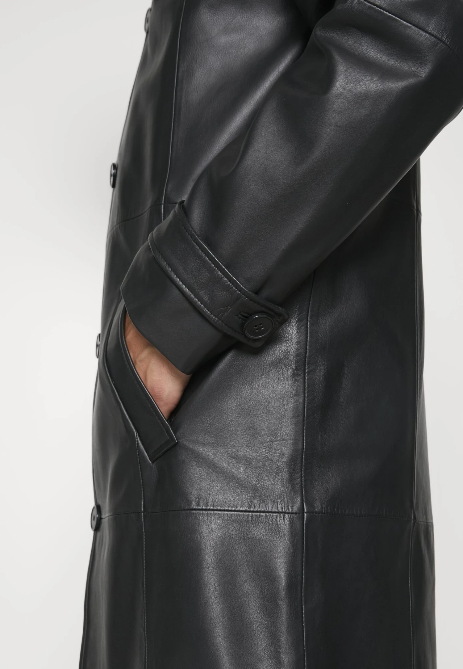 Long Coat Paneled - Mantel - Black 11 Long Coat Paneled - Mantel - Black - Afbeelding 9