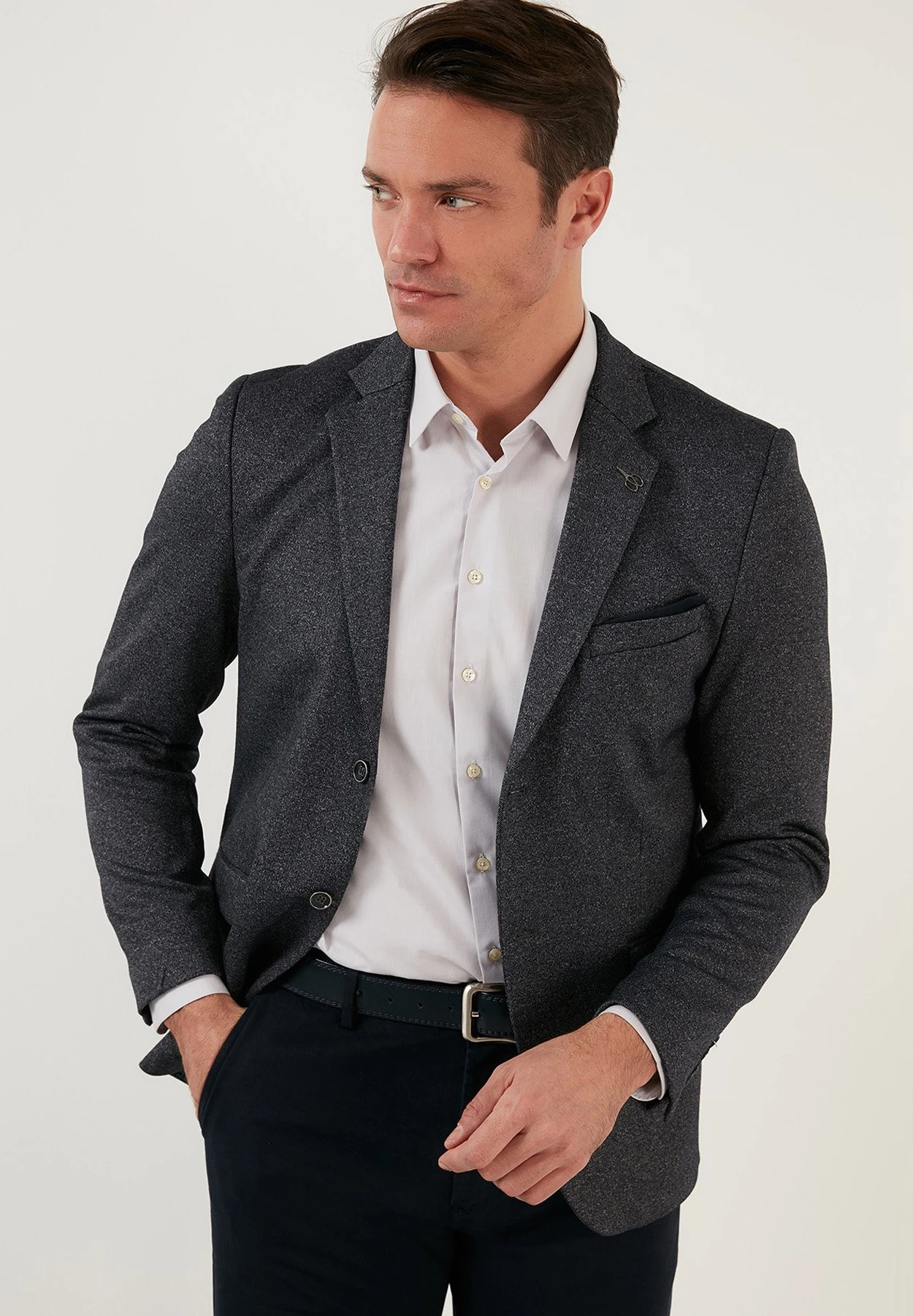 Slim Fit - Blazer - Dark Navy Blue 6 Slim Fit - Blazer - Dark Navy Blue - Afbeelding 4