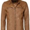 Mit Schnalle - Leren Jas - Cognac -Algemene Winkel Voor Herenmode 11cc58f0c12f4d5da14c45587bad9935
