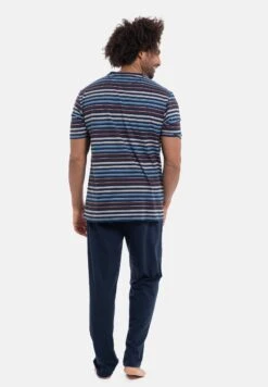 Pyjama - Blau Rot Gestreift -Algemene Winkel Voor Herenmode 1a7321ef3f1744d6889b43b1d928b08e