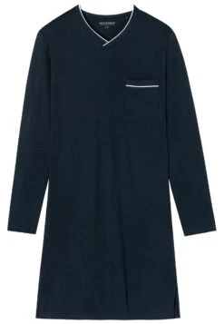 Schiesser Fine Interlock - Nachtjapon - Dunkelblau -Algemene Winkel Voor Herenmode 1bbfff89f9664753978444bd11de4483