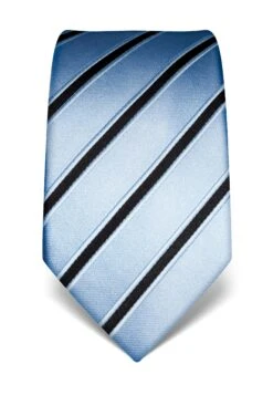 Gestreift - Stropdas - Hellblau