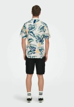 Only & Sons Kurzarm Print - Overhemd - Bright White -Algemene Winkel Voor Herenmode 1d66ab04c99c4478a6d00b1160357f65