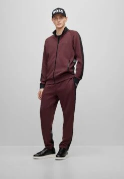 Boss Sommers- Sweater Met Rits - Dark Red One