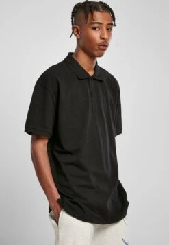 URBAN CLASSICS Oversized- Poloshirt - Black