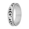 Anti-Stress Mit Mond Und Stern - Ring - Silver-Coloured -Algemene Winkel Voor Herenmode 2bda6963ac4f42e2afe5d11125fa1f5f