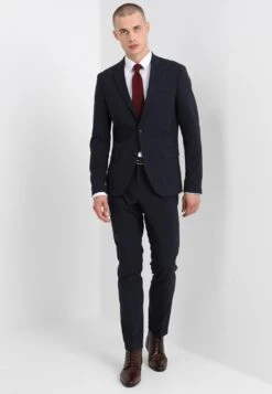 Lindbergh Plain Mens Suit - Kostuum - Navy