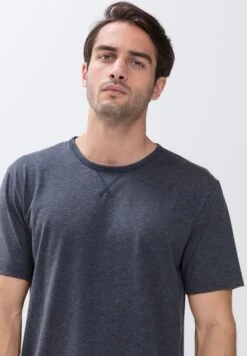 MEY Zzleepwear - Pyjamashirt - Smoke Melange -Algemene Winkel Voor Herenmode 372d261a7cd64c1d87e3d8d468414bf0