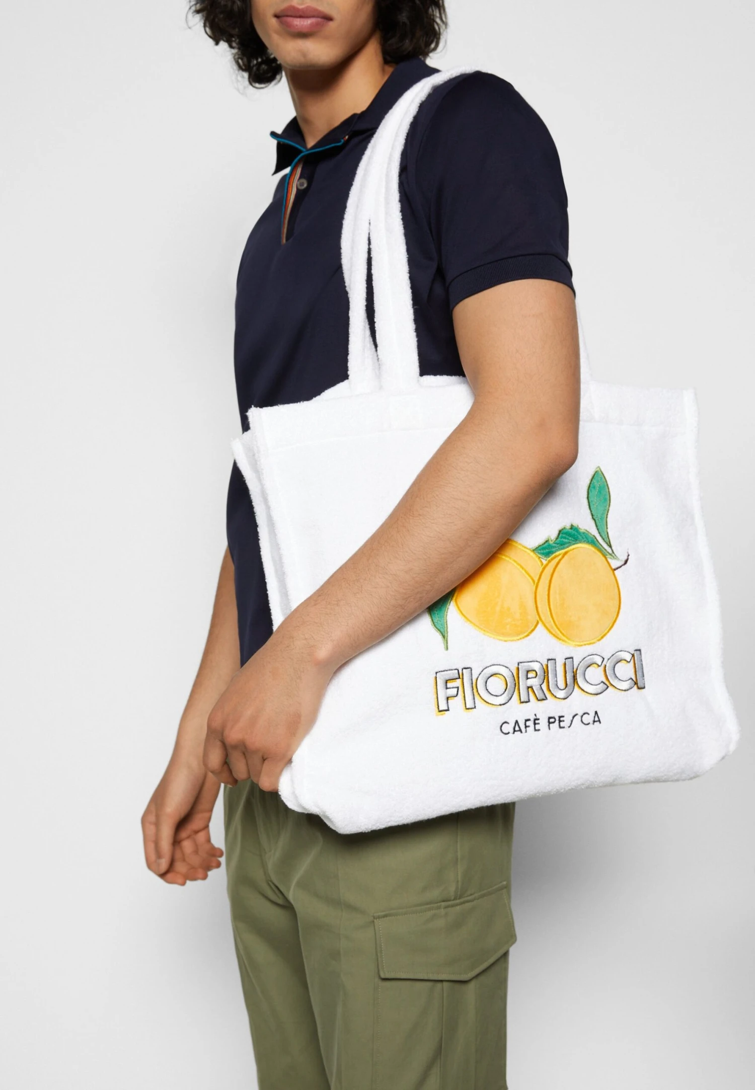 FIORUCCI La Pesca Towelling Tote Bag Unisex - Shopper - White 5 FIORUCCI La Pesca Towelling Tote Bag Unisex - Shopper - White - Afbeelding 3