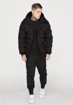 SikSilk Parka Coat - Winterjas - Black -Algemene Winkel Voor Herenmode 38bc01d77820417da921b8836eb8a80f