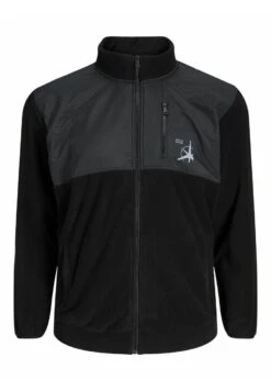 Jack & Jones Plus Size High Neck- Sweater Met Rits - Black