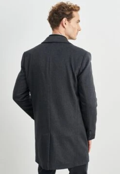 Standard Fit Plain - Halflange Jas - Anthracite -Algemene Winkel Voor Herenmode 4724c850653e4de294bf177794ec67bf