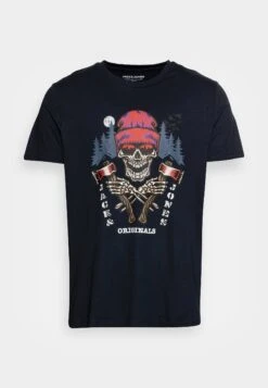 Jack & Jones Jorcaptain Tee Crew Neck - T-Shirt Print - Navy -Algemene Winkel Voor Herenmode 4af13c118d9046189cbf4bad59b2c000