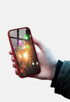 Crystal Clear For Iphone 14 - Telefoonhoesje - Red