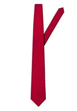 Gestreift - Stropdas - Weinrot