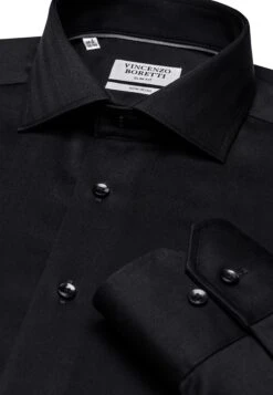 Tailliert Bügelfrei Fischgrat - Zakelijk Overhemd - Schwarz -Algemene Winkel Voor Herenmode 5a2259faf5484b5ba43caf450881461b