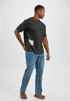 Gabba Nigel Boxy Peak Print Ss - T-Shirt Print - Black -Algemene Winkel Voor Herenmode 6b9f6c8bed3f45f29b5f216961a21cd7