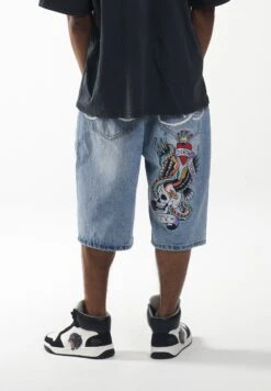 Ed Hardy Nyc Skull - Jeansshort - Bleach