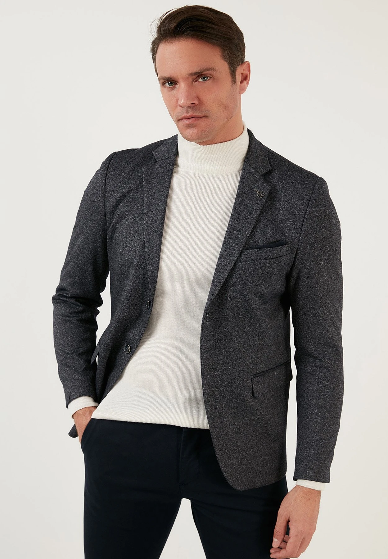 Slim Fit - Blazer - Dark Navy Blue 7 Slim Fit - Blazer - Dark Navy Blue - Afbeelding 5