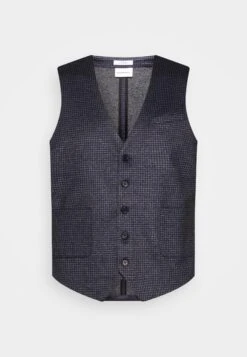 Lindbergh Houndtooth Waistcoat - Bodywarmer - Navy -Algemene Winkel Voor Herenmode 8080c8766d5d438080461f405662c455