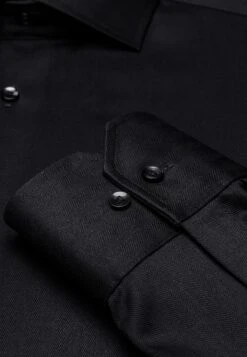 Tailliert Bügelfrei Fischgrat - Zakelijk Overhemd - Schwarz -Algemene Winkel Voor Herenmode 8855c207003a4c20b44c91f38b7ed734