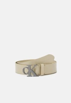 Calvin Klein Jeans Mono Round Plaque- Riem - Travertine