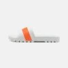 Calvin Klein Jeans Truck Slide- Badslippers - Bright White/Shocking Orange