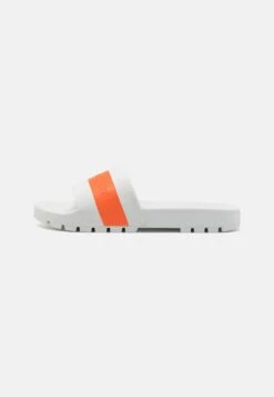 Calvin Klein Jeans Truck Slide- Badslippers - Bright White/Shocking Orange