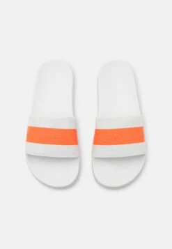 Calvin Klein Jeans Truck Slide- Badslippers - Bright White/Shocking Orange -Algemene Winkel Voor Herenmode 901f544e889443369dffaf50f8edaa9a