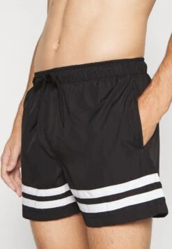BRAVE SOUL Rios - Zwemshorts - Black / White Stripe -Algemene Winkel Voor Herenmode 918bb51b31bb426f834f028807c79e4d
