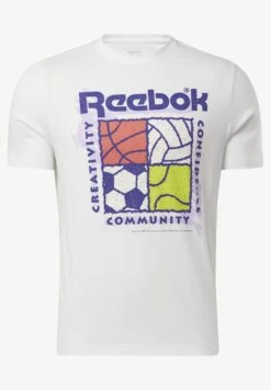 Reebok Classic Gs Rec Center Ss - T-Shirt Print - White -Algemene Winkel Voor Herenmode 95f54a3d55d6454ea1975e94ed785762