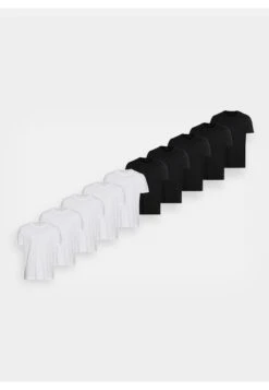Pier One 10 Pack - T-Shirt Basic - White/Black -Algemene Winkel Voor Herenmode a47858ffbc3a4fd8908751110de7e4fb