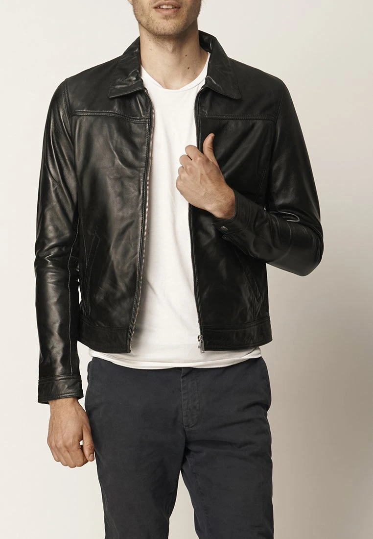 LE TEMPS DES CERISES Lughan - Leren Jas - Black 4 LE TEMPS DES CERISES Lughan - Leren Jas - Black - Afbeelding 2