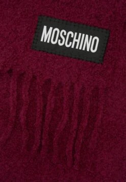 MOSCHINO Unisex - Sjaal - Burgundy -Algemene Winkel Voor Herenmode aea185c49fa94317b2d40f70e54a36c7