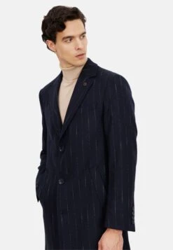 Standard Fit Figured - Halflange Jas - Navy Blue -Algemene Winkel Voor Herenmode afcdfc8a0d124de5bb899a4d65f3236d