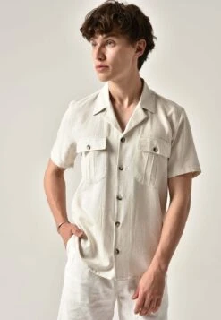 Short Sleeve - Overhemd - Ecru