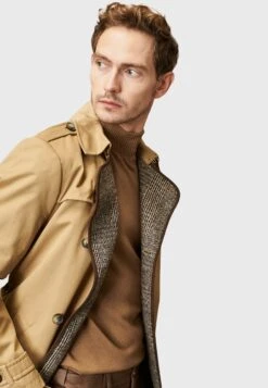 Standard Fit Plain- Trenchcoat - Beige -Algemene Winkel Voor Herenmode b3cf305e54d64121afefa781ad7ace44