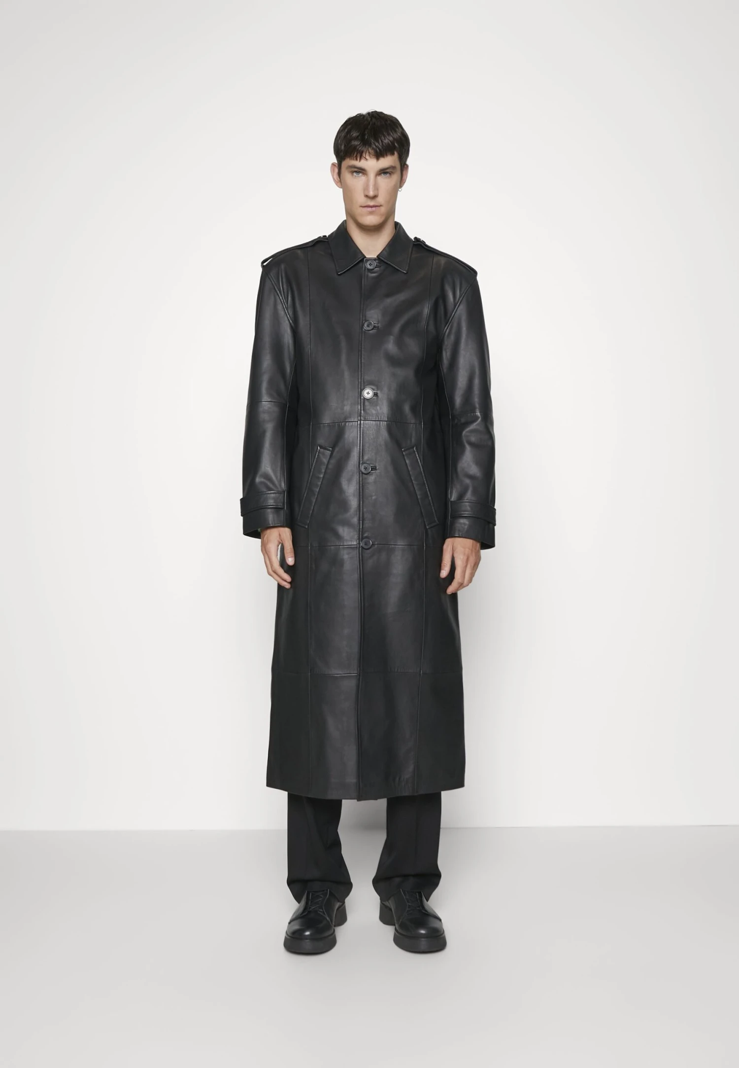 Long Coat Paneled - Mantel - Black 5 Long Coat Paneled - Mantel - Black - Afbeelding 3