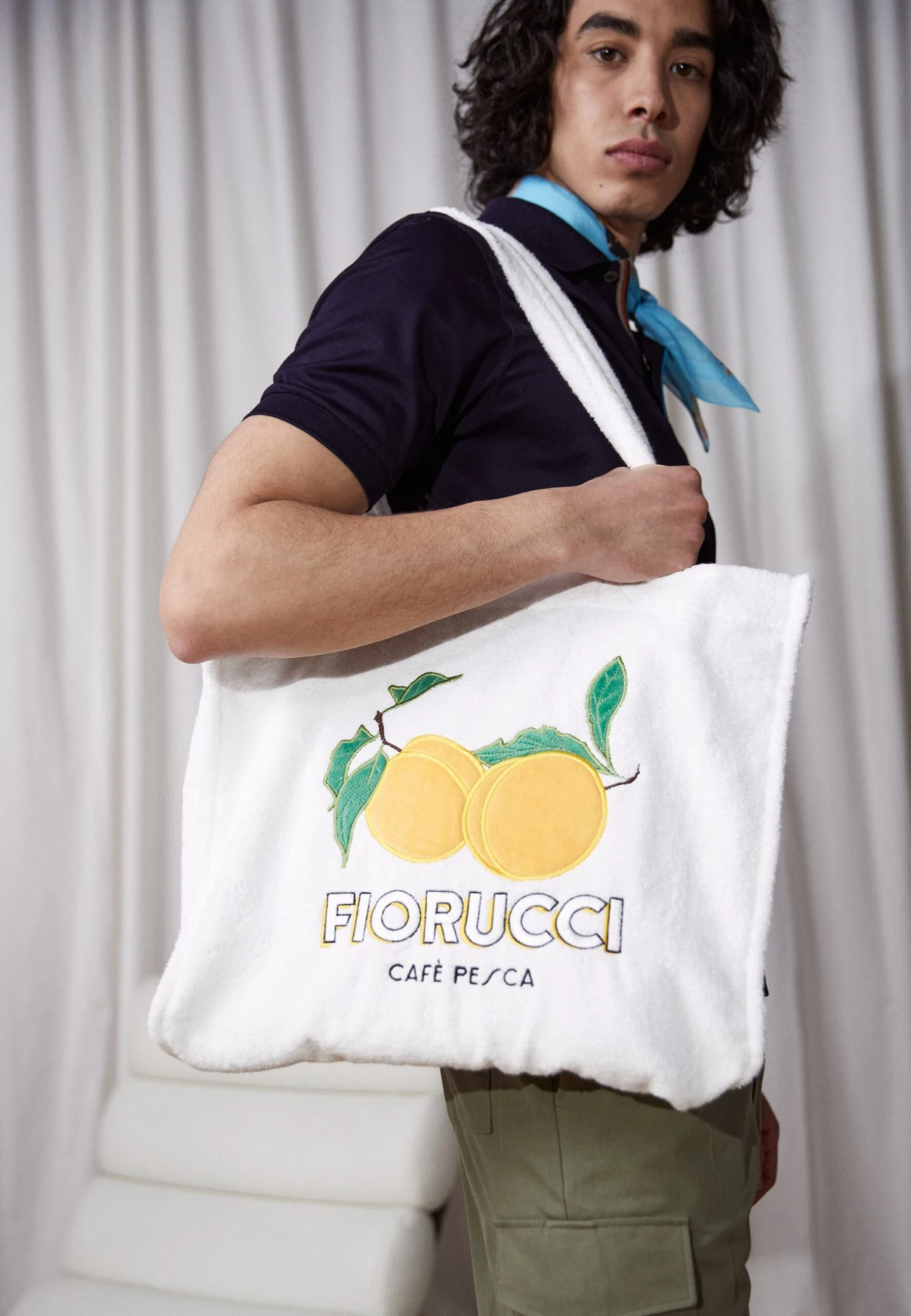 FIORUCCI La Pesca Towelling Tote Bag Unisex - Shopper - White 6 FIORUCCI La Pesca Towelling Tote Bag Unisex - Shopper - White - Afbeelding 4