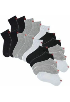 H.I.S Unisex 20 Paar - Sokken - Grau Weiß Schwarz