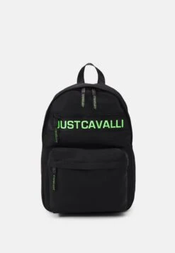 JUST CAVALLI Range Webbing Logo Unisex - Rugzak - Black/Acid Lime