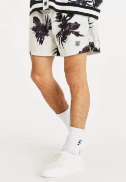 SikSilk Retro Fire- Zwemshorts - Ecru