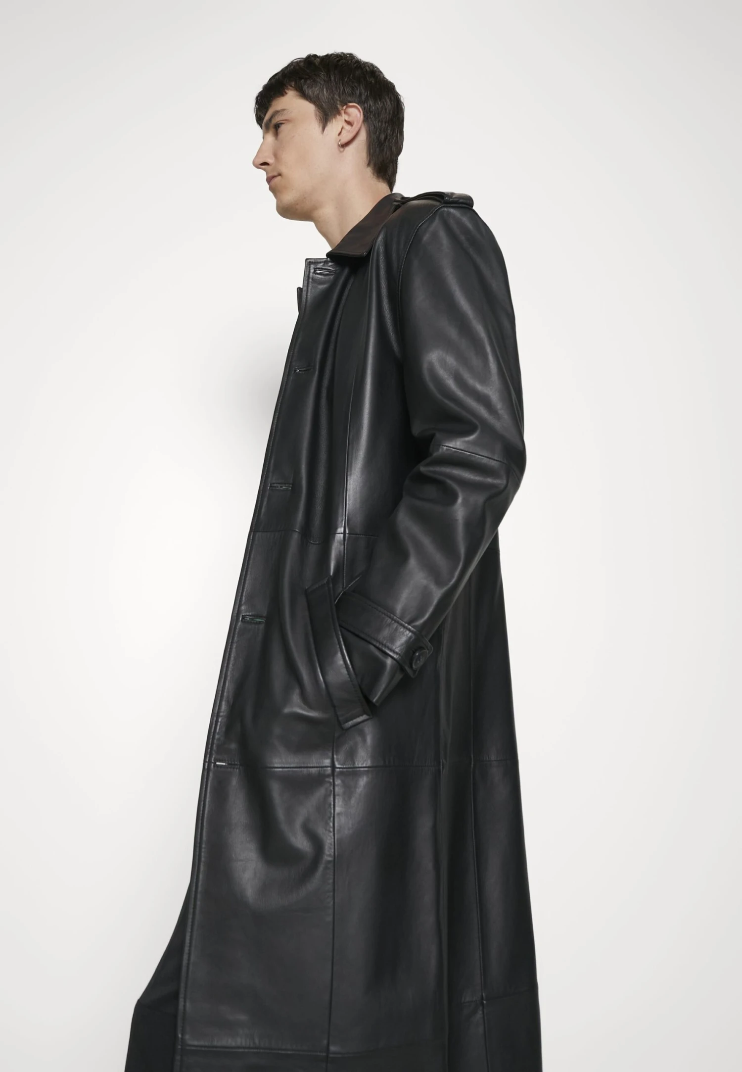 Long Coat Paneled - Mantel - Black 9 Long Coat Paneled - Mantel - Black - Afbeelding 7