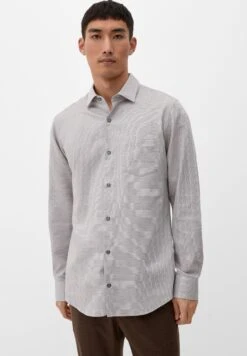 S.Oliver Langarm Mit Strukturmuster - Overhemd - Aubergine