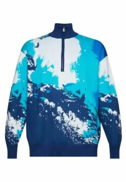 ESPRIT Mit Wellenmuster - Trui - Blue -Algemene Winkel Voor Herenmode d2f704c2cb374655a47ad7bc206b9736