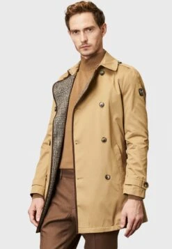 Standard Fit Plain- Trenchcoat - Beige -Algemene Winkel Voor Herenmode d592ded8d4ae4c9ea66eac0fcd1d8d1a