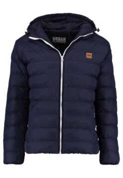 URBAN CLASSICS Basic Bubble Jacket - Winterjas - Navy/White/Navy -Algemene Winkel Voor Herenmode dfbff551670449c3a5b18129fd4ee016