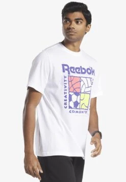 Reebok Classic Gs Rec Center Ss - T-Shirt Print - White