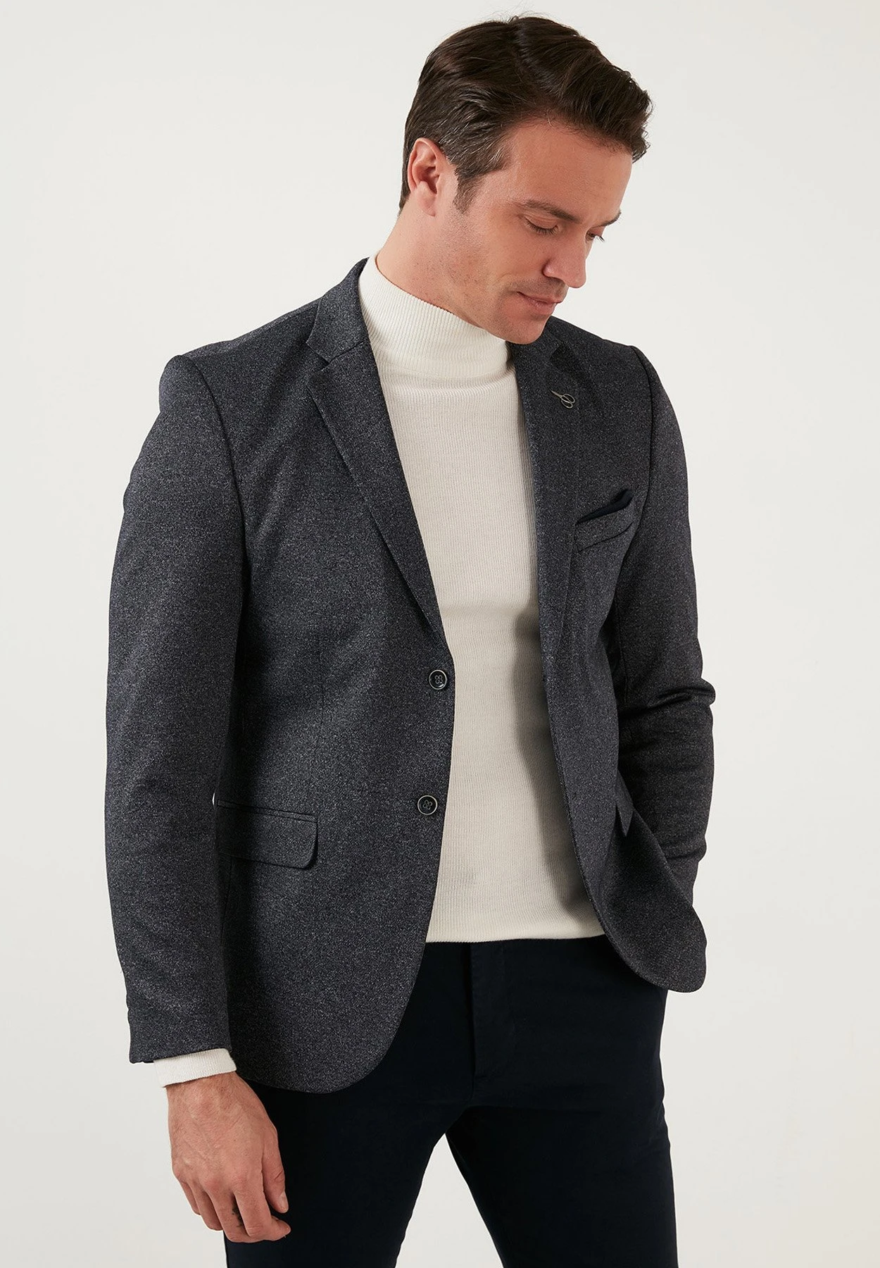 Slim Fit - Blazer - Dark Navy Blue 8 Slim Fit - Blazer - Dark Navy Blue - Afbeelding 6